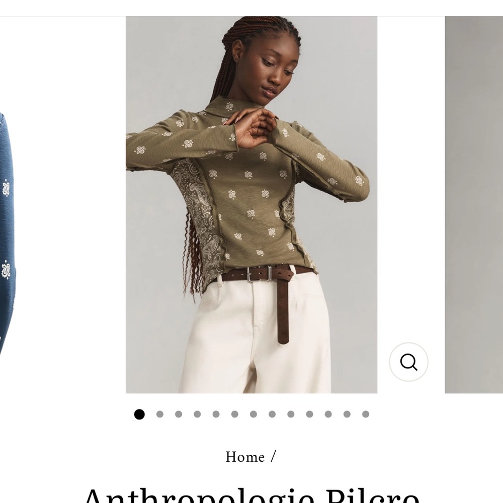 Pilcro Sage Green Knit Top